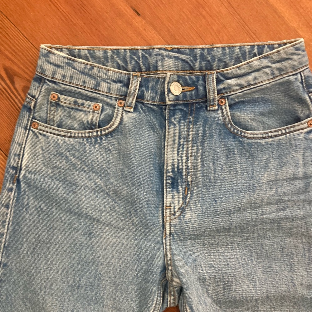 Weekday Official Voyage Light Blue Straight Leg Jeans